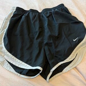 Nike Women's Black and White Athletic Shorts